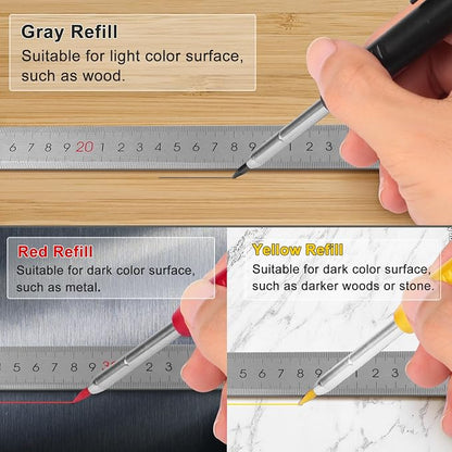 MECHEER 4 Pack Carpenter Pencils Mechanical Pencils - Image 6