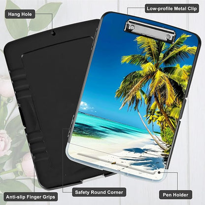 Blue Beach Palm Tree A4 Clipboard - Image 5