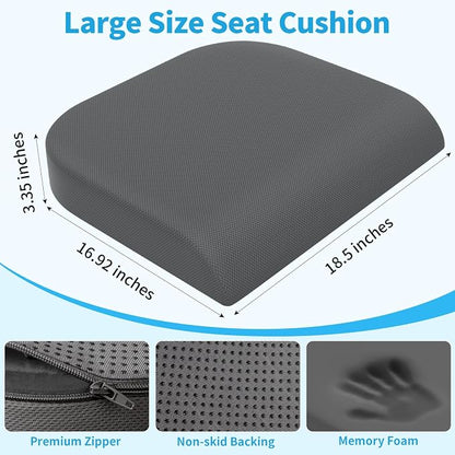 TranquilRelax XLarge Seat Cushion, Soft Foam Cushion - Image 3