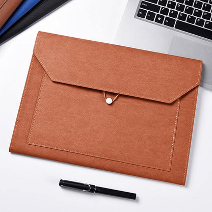 PU Leather A4 File Folder Document Holder 2 Pockets Portfolio Envelope Folder - Image 6