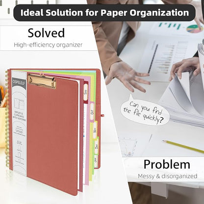 Ospelelf Red Foldable Spiral Clipboard Folio - Image 5