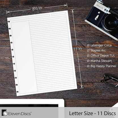 Eleven Discs Discbound Paper, Letter Size Margin Ruled Sheets - Image 4