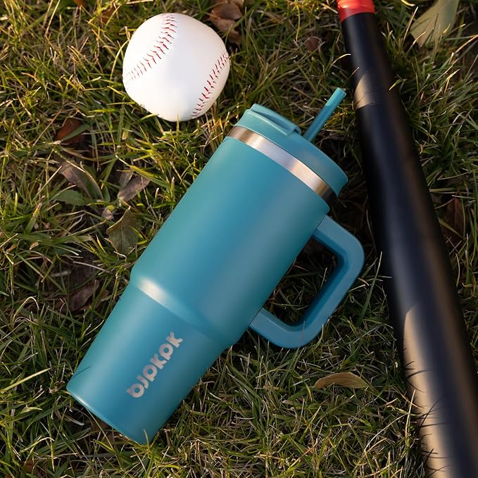 BJPKPK Tumbler With Handle 30 oz Stainless Steel Insulated Tumbler With Lid And Straw For Water Or Ice Coffee,Lavender Green - Image 5