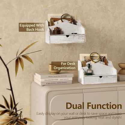 Pine Wooden Mail Organizer for Desk - Image 4