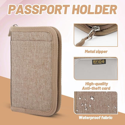 Passport Holder for Travel Essentials, RFID Blocking Protector Passport Wallets - Image 3