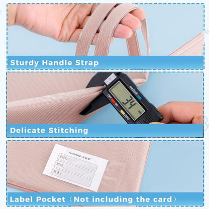 Pendancy Mesh Zipper Pouch A3 Size, Large Double Pocket Waterproof File Bag - Image 4