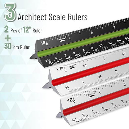 Mr. Pen- Architectural Scale Ruler, 12 Inch, Scale Ruler - Image 2