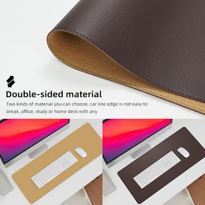 AFIING Leather Desk Pad Protector, Large Desk Mat - Image 2