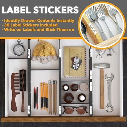 SpaceAid Bamboo Drawer Dividers - Image 3
