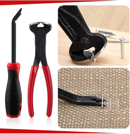 WILLBOND 3 Pcs Upholstery Staple Remover Tools Set Including End Cutting Plier - Image 3