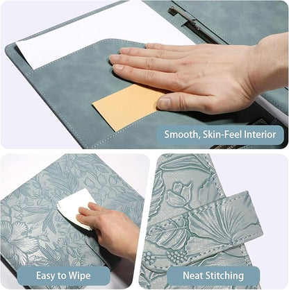 Professional Padfolio Portfolio Binder, Textured Embossing Faux Leather Folder - Image 5