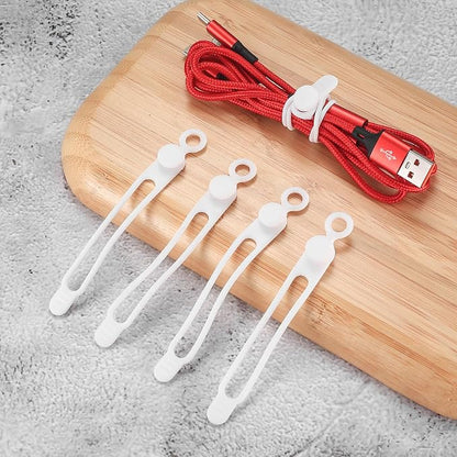 25 Pcs Silicone Cable Ties, Reusable Cable Straps Wire Organizer, Cable - Image 6