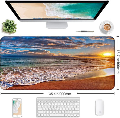 Sunset Beach Large Gaming Mouse Mat - Image 2