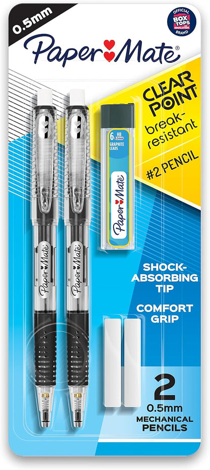 Paper Mate Clearpoint Mechanical Pencils, 0.5mm Break-Resistant HB #2 Lead by Unknown