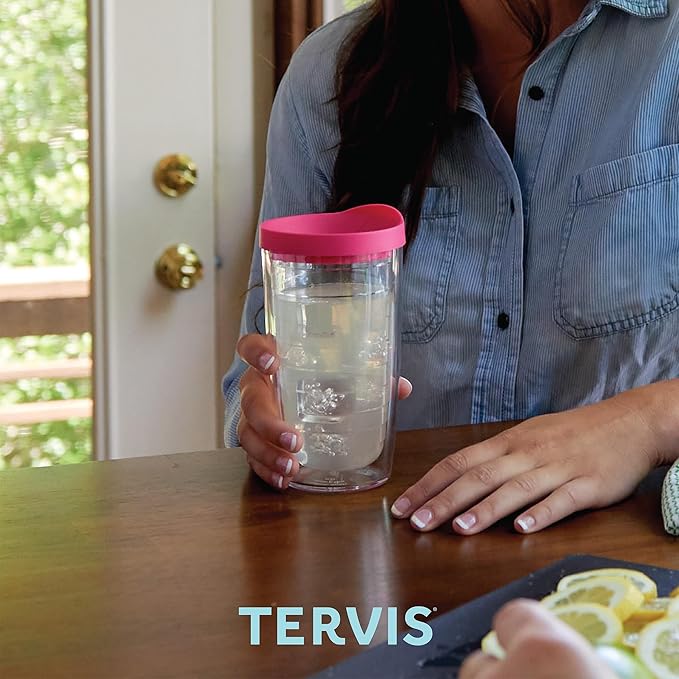 Tervis Clear & Colorful Tabletop Made in USA Double Walled Insulated Tumbler Travel Cup Keeps Drinks Cold & Hot, 16oz - 4pk, River Rock - Image 6