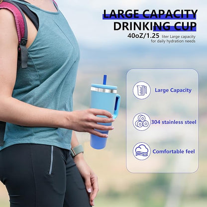 40-OZ Insulated Water Bottle,Insulated Stainless Steel Tumbler,Reusable Cold Drink Thermos,BPA-Free, Double-Wall Stainless Steel Water Bottle (Royal Blue, 40, Fluid Ounces) - Image 4
