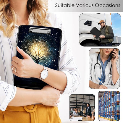 Clipboard with Storage, Office Supplies Nursing Clipboards Folder with Pen - Image 4