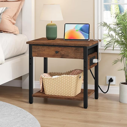 Gewudraw Printer Stand with Charging Station, 2-Tier Under Desk Printer Table - Image 8