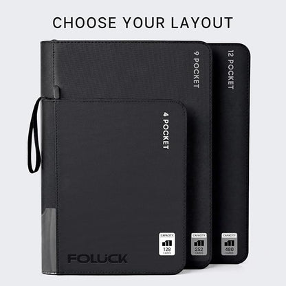 Foluck 4 Pocket Top Loader Binder, Holds 128 Toploaders, Side-Loading Trading - Image 6