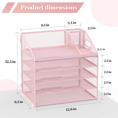 Letter Tray Paper, 5 Tier Desk Organizer - Image 2