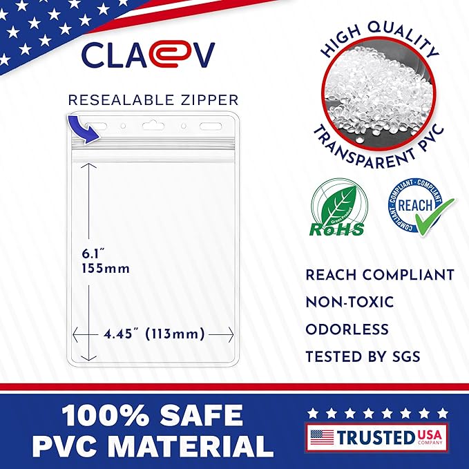 Claev - Vertical 4x6 Passport & Card Holders - Extra Large, 100 Pack | Bulk - Image 3