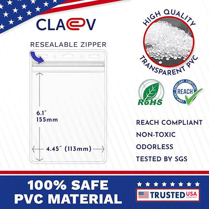 Claev - Vertical 4x6 Passport & Card Holders - Extra Large, 100 Pack | Bulk - Image 3