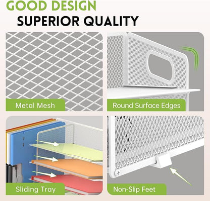 DALTACK Mesh Desk Organizer, 5-Tier Paper Letter Tray - Image 5