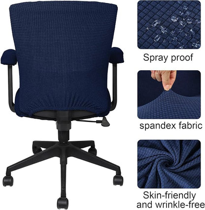 Tallew 4 Pcs Office Chair Covers Set Computer Universal Protective Stretchable - Image 5