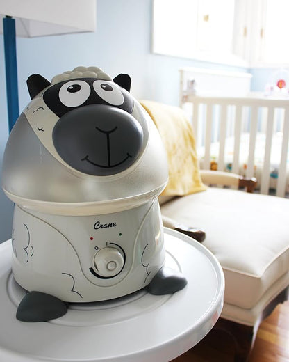 Crane Adorables Ultrasonic Humidifiers for Bedroom and Baby Nursery, 1 Gallon Cool Mist Air Humidifier for Large Room or Kid's Room, Humidifier Filters Optional, Sheep - Image 2