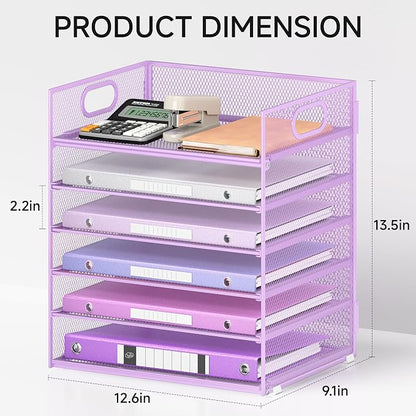 6 Tiers Letter Tray Paper Organizer - Image 2
