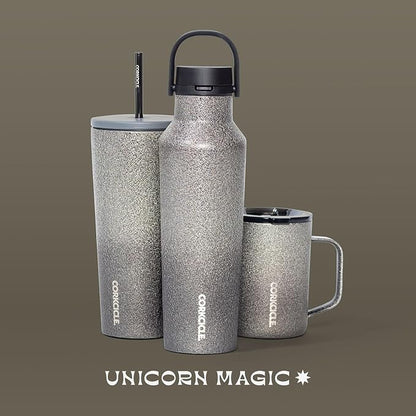 Corkcicle Cold Cup Insulated Tumbler with Straw - Keeps Drinks Cold for 12 Hours - Triple-Insulated Stainless Steel - Leak-Resistant Lid - Summer Drinkware Gift - 24 oz - Unicorn Magic - Image 8