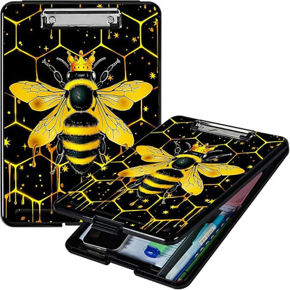 Bee Black Background A4 Clipboard by Unknown