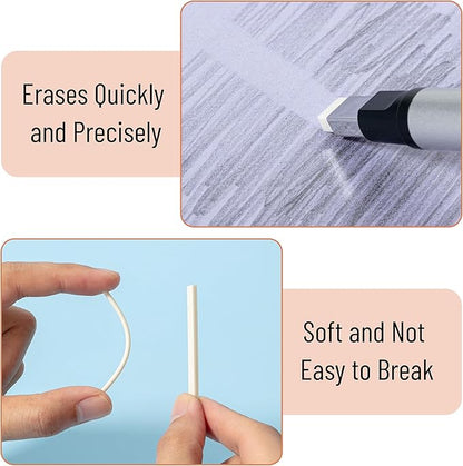 Mr. Pen- Pen Style Eraser Set, 2 Pack, Square & Round Tip | Precision Pencil - Image 3