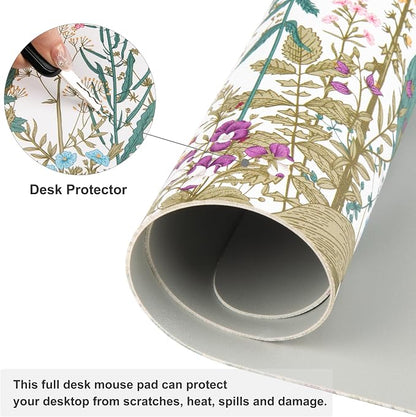 QIYI Large Mouse Pad, Floral Desk Mat - Image 4