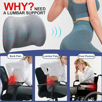 BYMECOST Lumbar Support Pillow for Car, Memory Foam Car Seat Back Support - Image 6