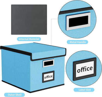 Decorative File Organizer Document Storage Boxes - Image 3