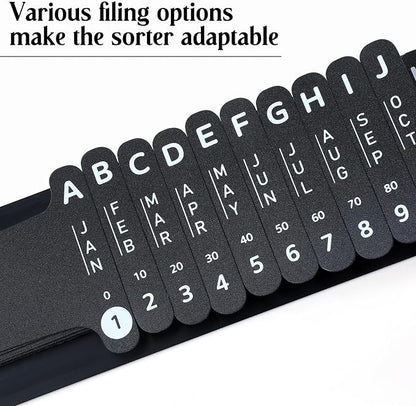 PerKoop Plastic All Purpose Document Sorter Alphabetical File Organizer Compact - Image 6