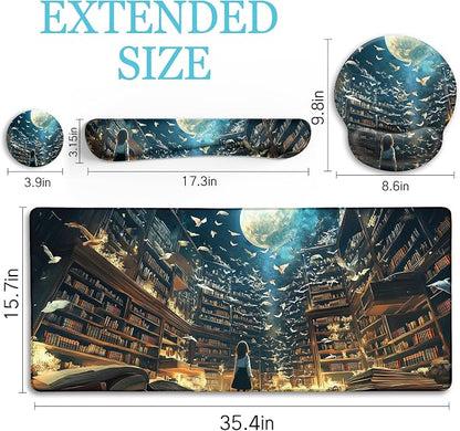 LIMKRIAN Anime Book Mouse Pad Set Large Desk Matt - Image 6
