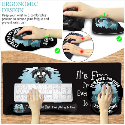 LIMKRIAN Funny Dog Mouse Pad Set Large Desk Mat - Image 6