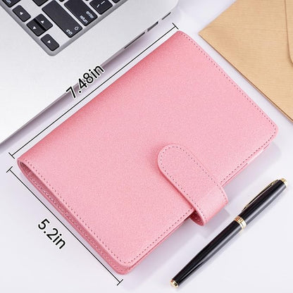 Antner A6 Notebook Binder Refillable 6 Ring Budget Binder Cover - Image 5