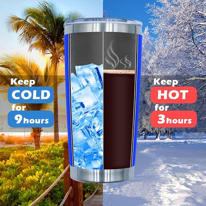 AIANJI 20oz Tumbler Bulk Stainless Steel Tumblers with Lid Vacuum Insulated Double Wall Travel Coffee Mug Powder Coated Tumbler Cup for Hot and Cold Drinks(Dark Blue, 1 pack) - Image 4