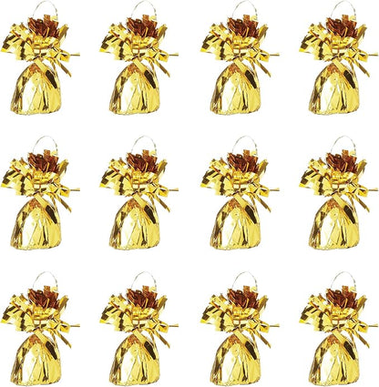 Beistle 50804 GD Metallic Wrapped Balloon Weights, 6 Ounces by Beistle