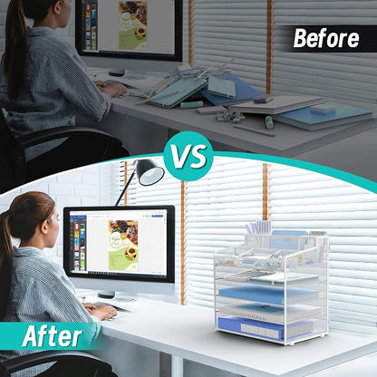 5 Tier Mesh Desk Organizer - Image 3