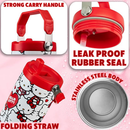 Get Trend Hello Kitty Sanrio Tumbler with Straw 30oz Girls Teens Women Insulated Cup with Lid Travel Mug for School, Sports, Kawaii Gifts for Girls (Aop Hello Kitty) - Image 4