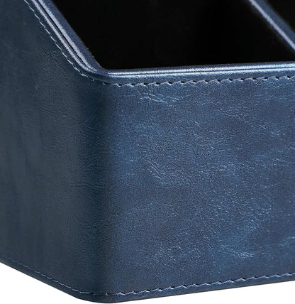 PU Leather Desk Organizer, Luxury Remote Control Holder - Image 7