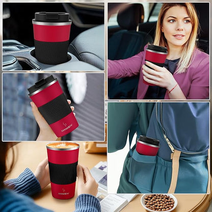 MOMSIV 17oz Travel Mug, Insulated Coffee Cup with Leakproof Lid, Vacuum Stainless Steel Double Walled Reusable Tumbler for Hot and Cold Water Coffee and Tea In Travel and Car - Image 7