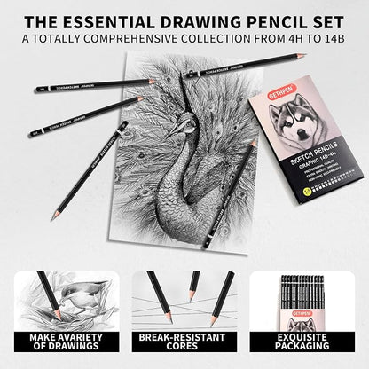 GETHPEN Professional Drawing Sketching Pencil Set - Image 5