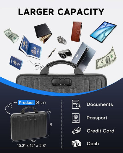 DOZAWA Fireproof Document Box, Hard Case Document Organizer - Image 4