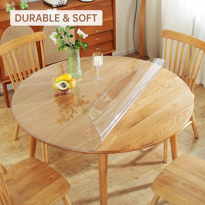 Warmstar 43" Round Clear Table Protector, 2mm Thick, - Image 2