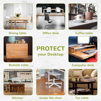 24 x 60 Inch Clear Table Cover Protector, 1.5mm Plastic Table Cover, Waterproof - Image 6